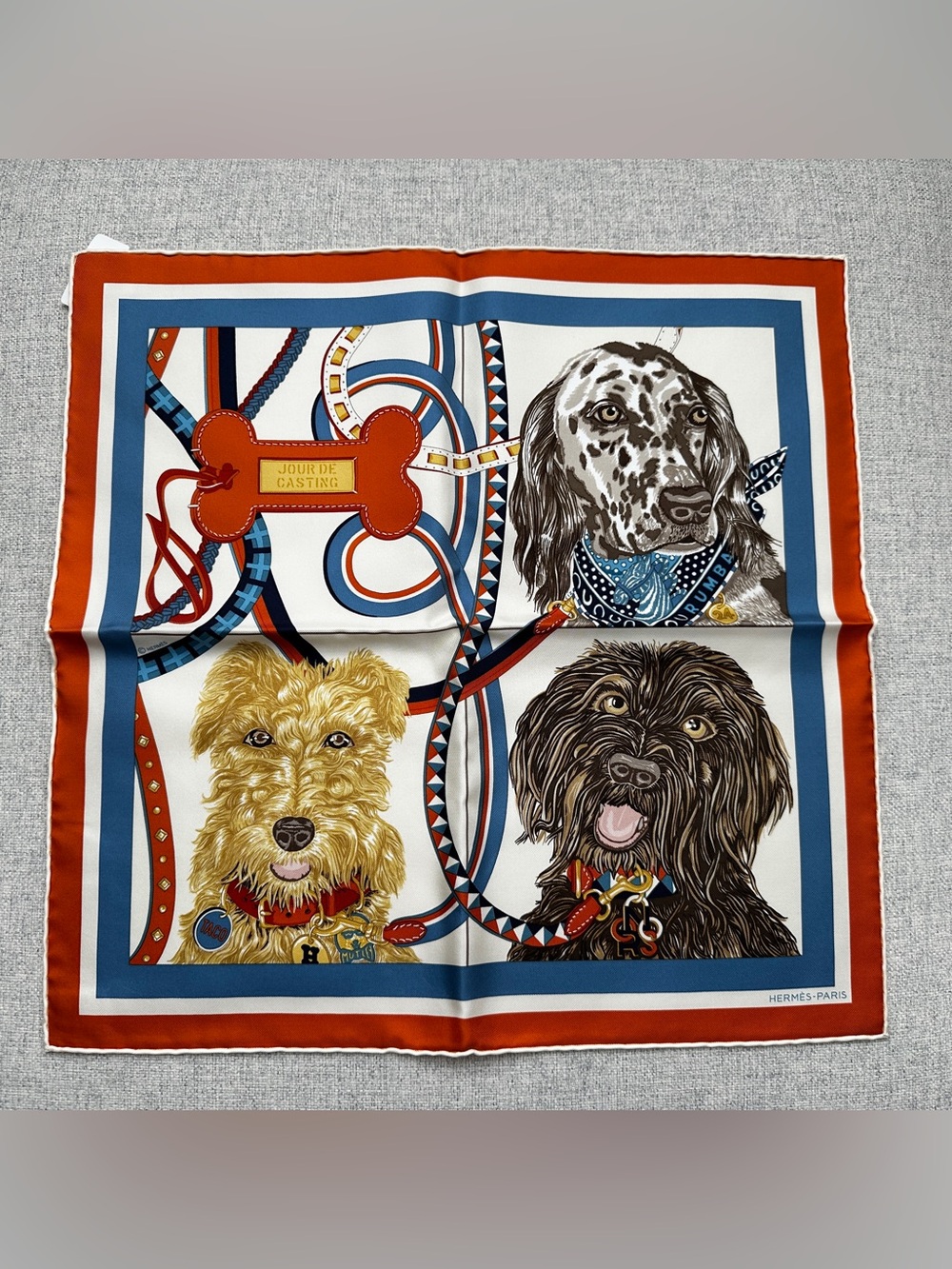 Hermes Jour de Casting Detail scarf 45